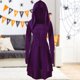 thumbnail image 2 of Vestido de bata de Halloween para mujer ropa de Cosplay de fiesta para adultos con dobladillo asimétrico ajustado, 2 of 8