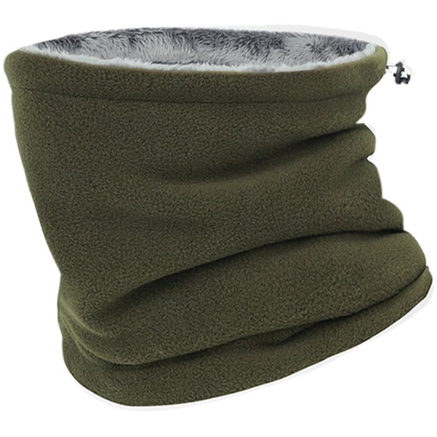 Calentador de cuello de invierno para hombre y mujer, a prueba de viento, cubrebocas y mascarilla (verde oscuro)