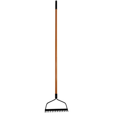 Anvil 14-Tines Garden Bow Rake Long Wood Handle - Walmart.com