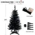 thumbnail image 2 of Mini Christmas Tree 3FT Artificial Desktop Xmas Tree for Christmas Halloween Decor with 160 Branch Tips,Black, 2 of 15