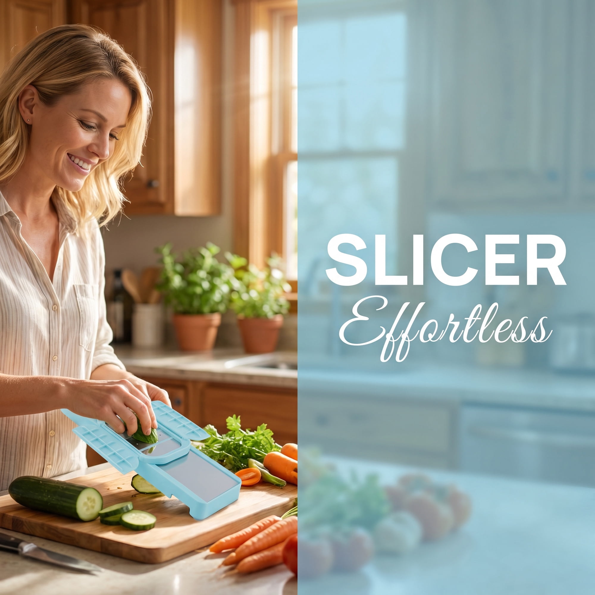 Unique Bargains Stainless Steel Mandoline Slicer with Safety Guard 2 in 1(B) 14.8"x3.9"