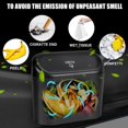 thumbnail image 2 of LONGRUI Mini Car Trash Can with Lid – Small Push-Type Auto Garbage Bin with Clip, Compact Vehicle Trash Container for Car Door, Console, or Desk, Black, 2 of 8