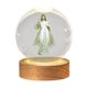 thumbnail image 1 of Bola de cristal de Jesús 3D con base de madera, bola de cristal brillante, luz nocturna decorativa pequeña con base de lámpara, regalo para expresar amor y decoración de escritorio., 1 of 5