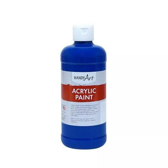 Handy Art 101-230 16 oz Pint Acrylic Paint, Primary Blue