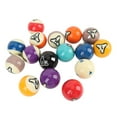 thumbnail image 1 of Billiard Balls Set, Glossy 16Pcs Impact Resistant US Style Standard Resin Carefully Balanced Pool Balls  for Professional Games, 1 of 7