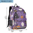 thumbnail image 2 of FORMRS Unisex School Backpack 17" Student Travel Bag with Laptop Compartment, Halloween Black Cat, 2 of 7