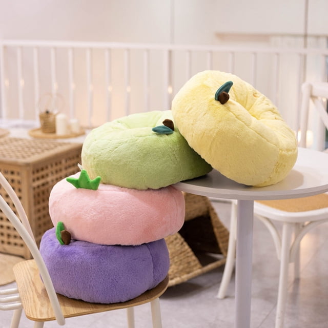 Cojín de suelo con espuma - 36x36x15cm - Funda de flocos blanda - Colores sólidos (rosa, verde, amarillo, morado) - Para salón, dormitorio, asientos exteriores