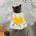 thumbnail image 2 of Floral Pet Dress - Polyester Fabric, Adjustable Snap Buttons, Breathable Mesh, Leash Attachment, Suitable for Small Dogs & Cats, 2 of 4