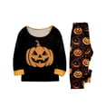 thumbnail image 4 of Racifhz Halloween Family Matching Pajamas Set Cozy Long Sleeve Top and Pants Sleepwear Festive Printed Loungewear Outfits for Holiday Movie Night and Autumn Fall Celebrations, 4 of 5