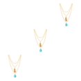 thumbnail image 4 of Jumpingount Collar de aleación para niñas, adorno para el cuerpo, colgante de joyería, adorno colgante, collares de piedra multicapa, Type1 NO1, 4 of 6