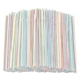 thumbnail image 1 of 500pcs Plastic Drinking Straws 8 Inches Long Multi-Colored Striped Bedable, 1 of 5