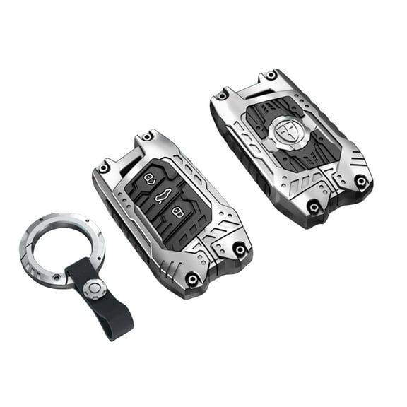Heavy Metal Key Fob Cover Case Protector for Volkswagen, Keychain, Accessories for VW Arteon Atlas Golf Alltrack Jetta Passat Taos SEL Tiguan for Skoda Kodiaq Superb A7