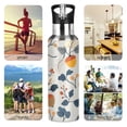 thumbnail image 7 of Yayeee 33oz Insulated Water Bottle Double Wall Stainless Steel with Flip Straw Lid, Acorn Leaves Pattern, 7 of 7