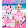 thumbnail image 7 of MoKo Kids Swim Vest for 13-30lbs/30-70lbs, Children Pool Floaties Vest with Crotch Strap and Whistle, Pink Donut Unicorn, 7 of 7