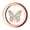 Butterfly - Rose Gold, variant on Inspired Indigo Rose Gold Crown Ornament with Inspirational Just a Queen Quote, 1 Count