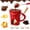Red, variant on Chocolate Melting Mug, Party Fondue Cup With Candle Melting Pot, 130ml Chocolate Melting Cup Mug, Mini Ceramic Melting Cup For Chocolate & Cheese - Perfect Gift Set For Date Night