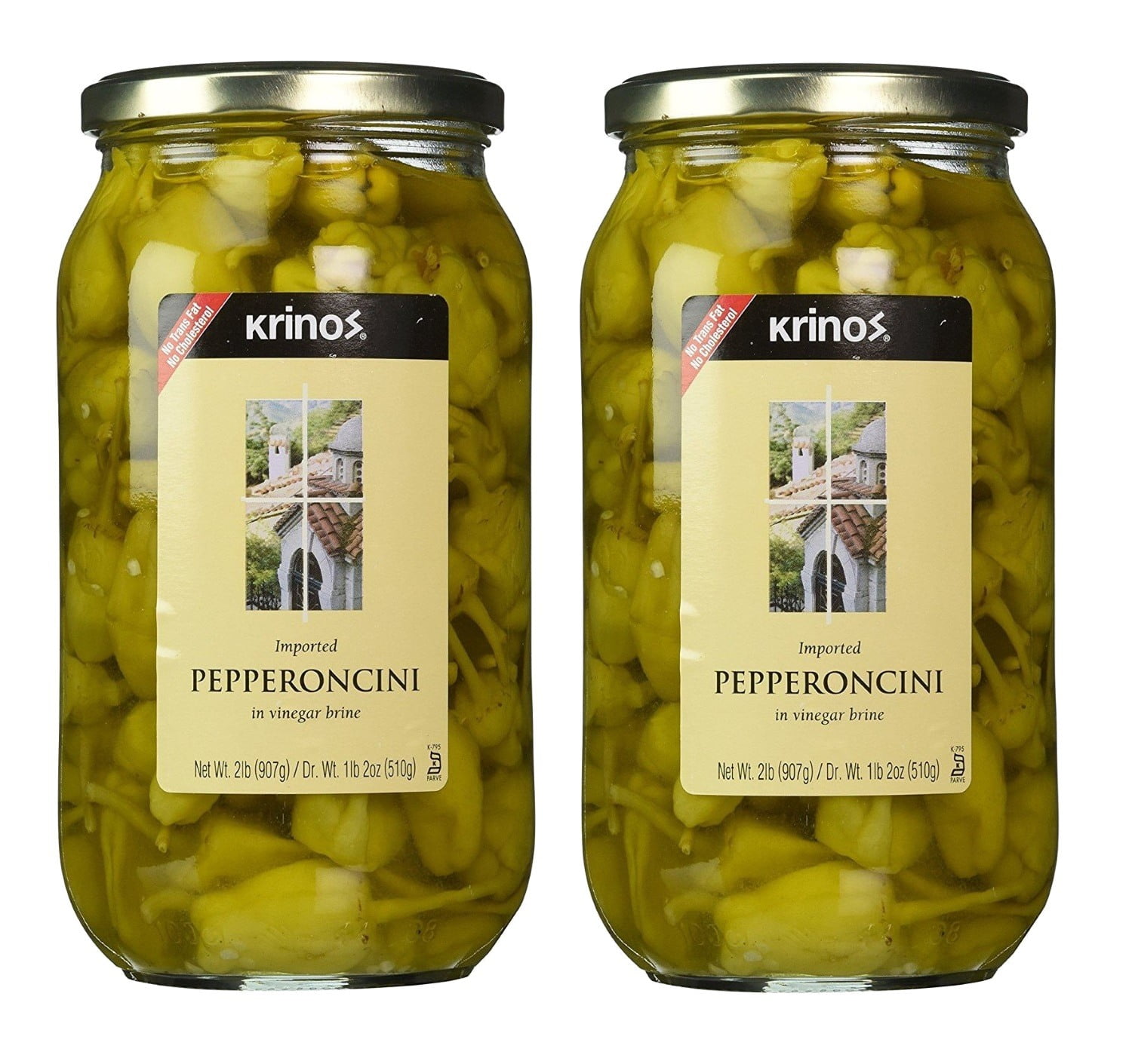 Krinos Imported Pepperoncini in Vinegar Brine, Bold Flavor, Crunchy, Ready to Eat