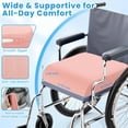 thumbnail image 4 of Wheelchair Seat Cushion for Pressure Relief, Cooling Gel Memory Foam Chair Cushion with Slope-Edge Design, Coccyx Support for Tailbone Pain, Non-Slip, for Wheelchairs, Office Chairs & Car Seats, Pink, 4 of 11