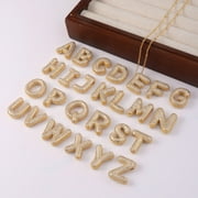 QVVWOPQ A-Z Bubble Letter Necklace Gold Rhinestone Letter Pendant Chain Layering Necklaces for Women Jewelry Gifts