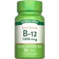 thumbnail image 1 of Suplemento de vitamina B12 de Nature's Truth, 1000 mcg, 75 tabletas, 1 of 7
