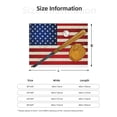 thumbnail image 5 of Yiaed American Flag And Baseball Print Blanket Throw Blanket Soft Cozy Flannel Blanket for Home Bed Sofa Couch Chair-80"x60", 5 of 6