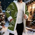thumbnail image 3 of Christmas Cardigan Santa Jacket Coat for Men Hoodies Trim Warm Fashion Claus Adult Suit Outfit, 3 of 9