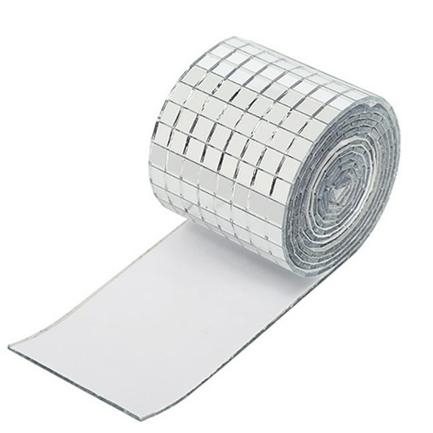 1464Pcs Real Glass Silver Mirrors Mosaic Tiles Sticker Self Adhesive