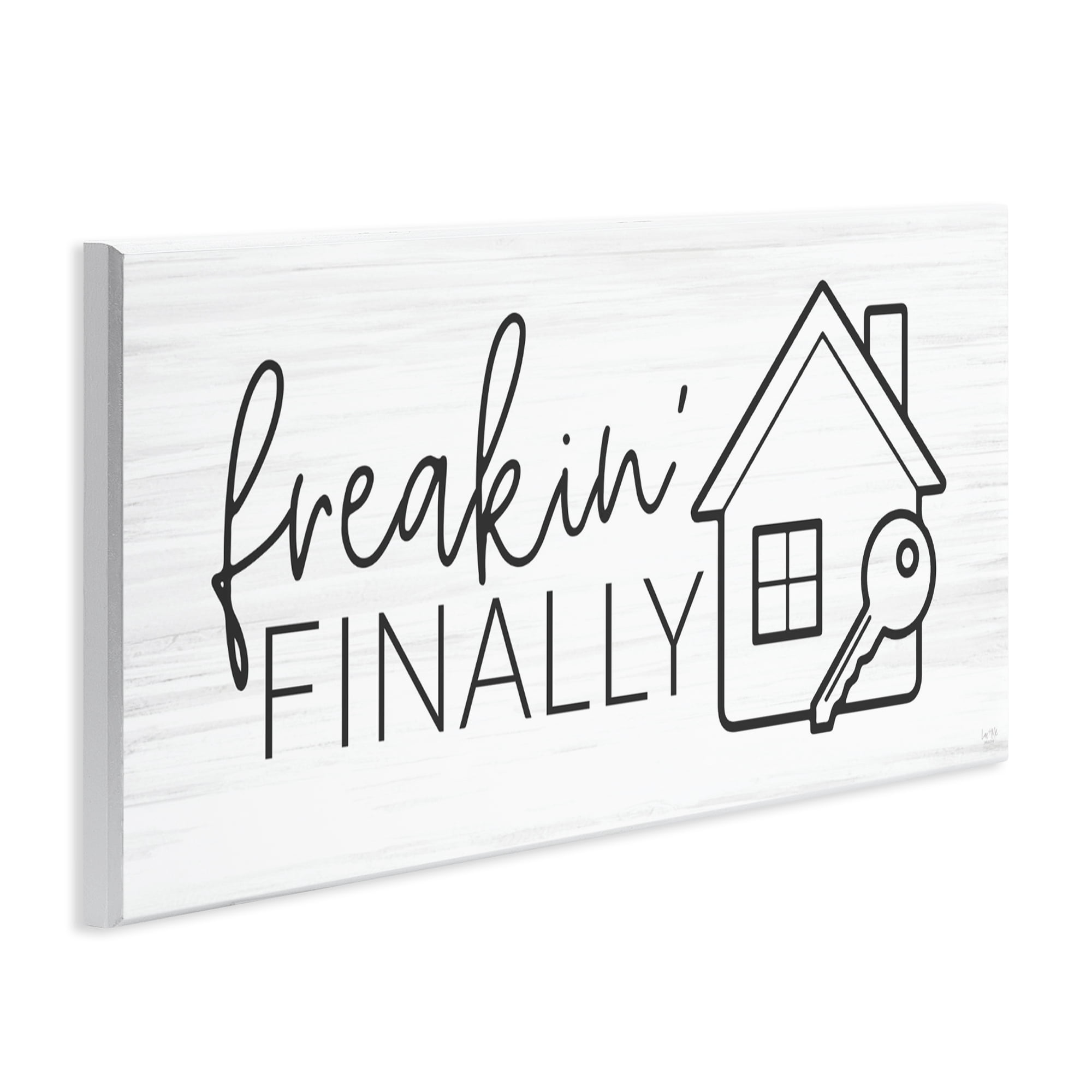 Stupell Industries Freakin' Finally Housewarming Wall Plaque Art, design by Lux + Me Designs