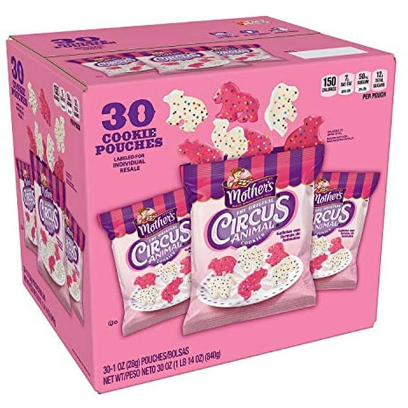 Mothers Original Caddies Cookies Circus Animals, 1 oz, 30 Count