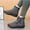 Gray, variant on YOUSNH Womens Mens Warm Lined Winter Snow Boots Ankle Boots Outdoor Booties Comfortable Shoes for Women Men Women Boots Brown 11