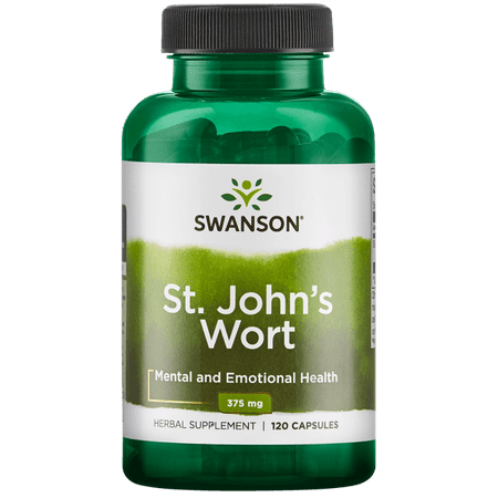 Swanson St. John's Wort (Aerial Parts) Capsules, 375 mg, 120 (St John's Wort Best Time Of Day To Take)