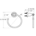 thumbnail image 3 of Design House Oakmont Traditional Bathroom Towel Ring, Satin Nickel, 3 of 12