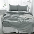 thumbnail image 3 of Native Linum Bedding Sets Queen 4 Pc, Sea Glass Bedding Sheets & Pillowcases, Queen Bedding Sets, 3 of 3