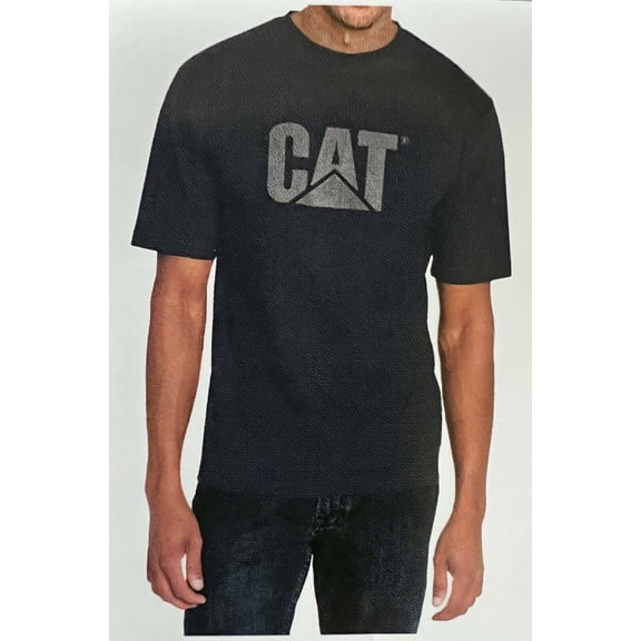 Caterpillar Men's Short Sleeve Logo Tee, Black, Size Medium