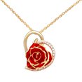 thumbnail image 2 of Collar En Forma De Corazón, Collar Con Colgante De Diamantes De Imitación, Para Mujer Para Navidad/Día De San Valentín/Día De La Madre Y Regalos Especiales Para Ella ANGGREK Pendant Necklace, 2 of 8