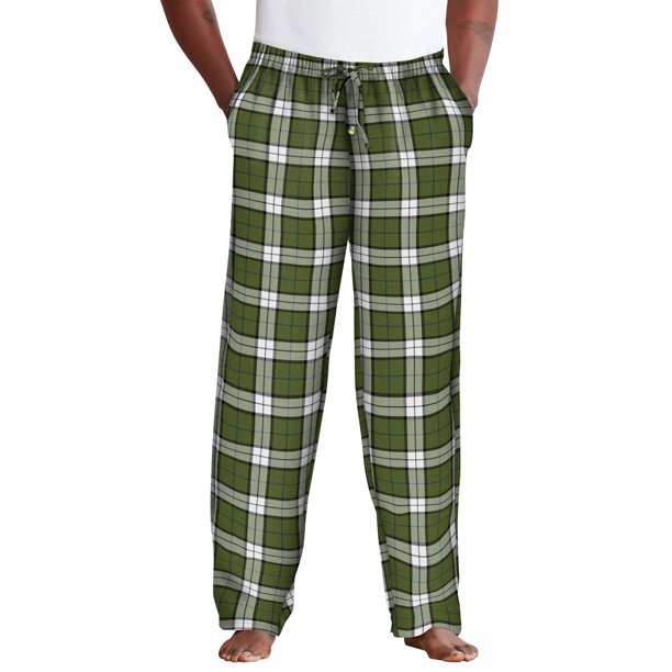 Kingsize Men's Big & Tall Flannel Plaid Pajama Pants Pajama Bottoms