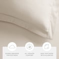 thumbnail image 6 of Comfort Canopy 2-Pack Pillow Shams Set - Ultra Soft & Breathable, King, Ivory, 6 of 11