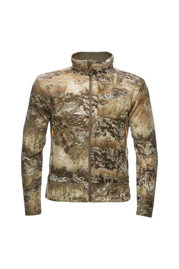 Midweight Fleece Scent Control Stealth Camo Hunting Jacket
