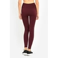 thumbnail image 4 of DailyWear Womens High Waist Fleece Extra Wide Band Leggings One Size, Burgundy, 4 of 4