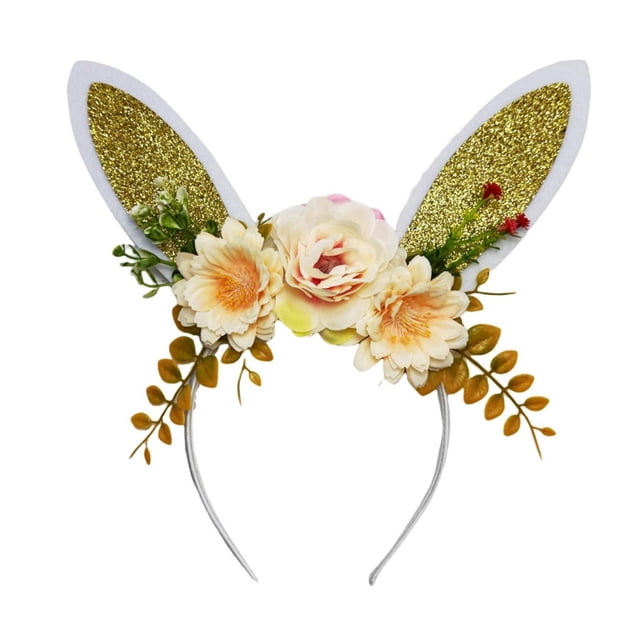 Abbraccia Diadema orejas de liebre animada, cinta de pelo festiva, tela, para niños y adultos, estilo urbano