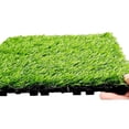 thumbnail image 1 of Césped artificial, baldosas de césped artificial, almohadillas para perros, ligero, verde, adorno, suelo, alfombra de terraza para interior y exterior Verde claro, 1 of 8