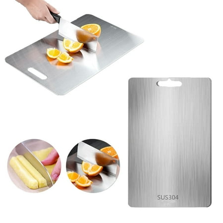 

Clearance! Lssam Cooking Utensils Set Cooking Utensil Sets Titanium Cutting Boards 2024 Best Cutting Boards For Kitchen Titanium Thick Cutting Board Double Food Grade 304 Stainless Steel