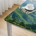 thumbnail image 5 of WYYP Mountain Range Trees Clouds Square Tablecloth Waterproof 100% Polyester Fiber 36*36, 5 of 8