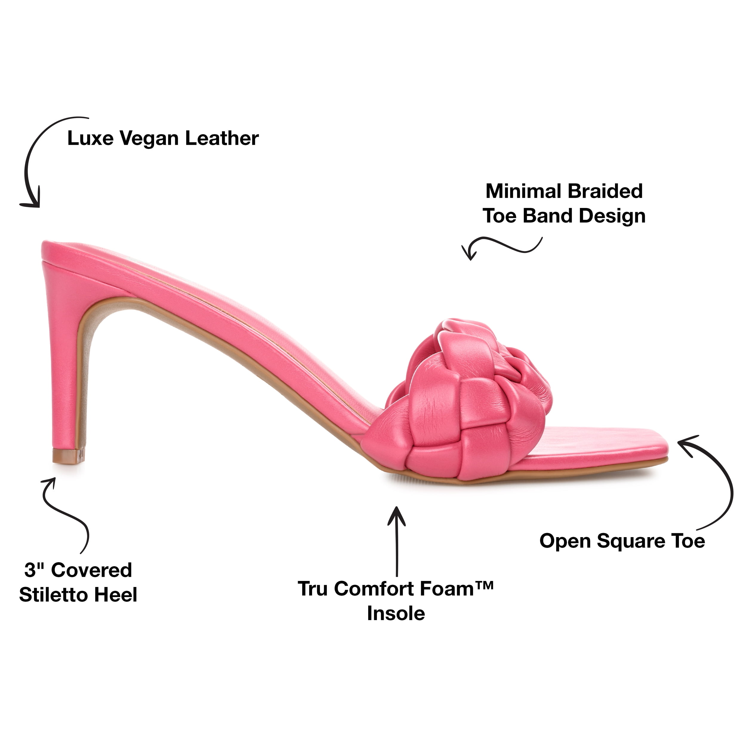 Journee Womens Hattie Open Toe Mid Stiletto Sandals