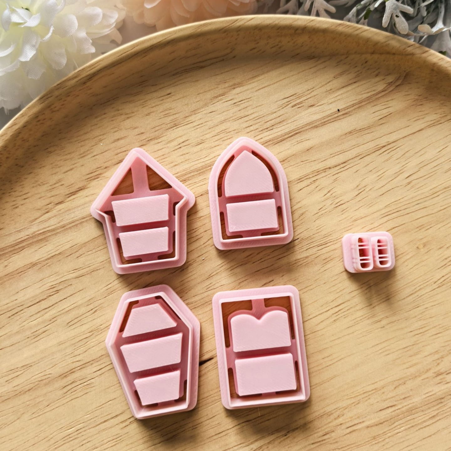 5-piece soft clay earring mold set DIY handmade jewelry making tools