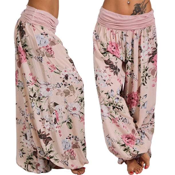 Pantalones anchos estampados, pantalones casuales, pantalones harén, modernos y duraderos, adecuados para el público.