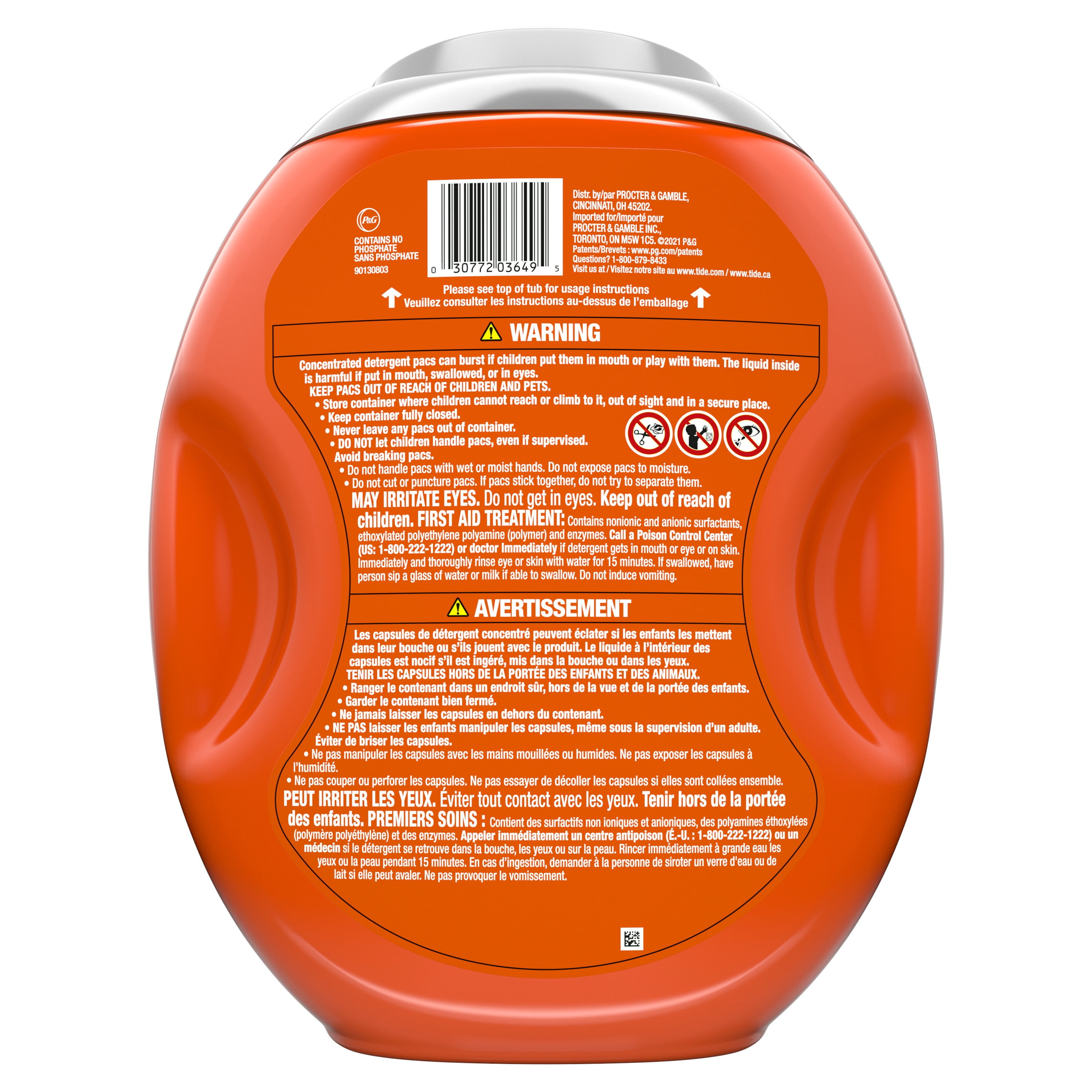 Tide Power PODS Hygienic Clean Laundry Detergent Packs, Spring Meadow Scent, 63 Count