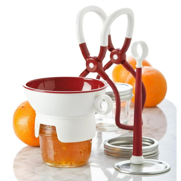 Progressive 3 Piece Canning Kit One Handed Jar Lifter/Magnetic Lid Lifter/Funnel