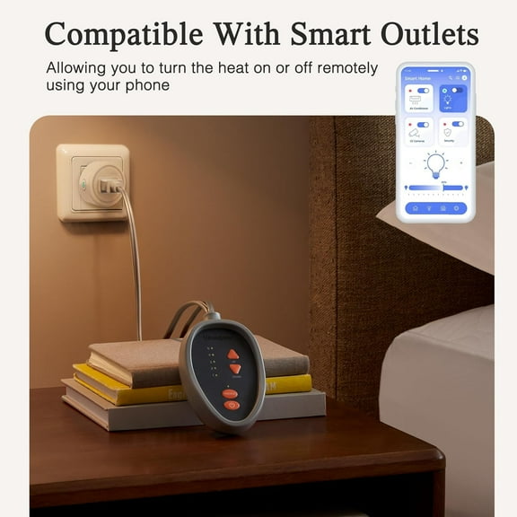 Heated Mattress Pad with 5 Heat Settings, 10H Auto Shut Off, Certified, White Twin