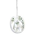 thumbnail image 2 of cBE Angel and Holy Family Manger Shamrocks Porcelain 4 in christmas Ornament, 2 of 3